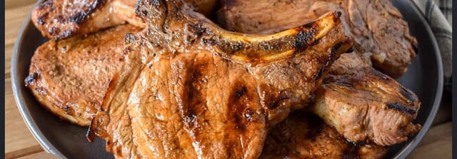 Grilled Pork Chops*.